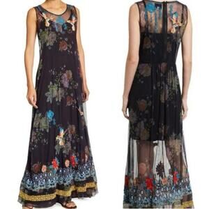 NWT Johnny Was Japera Embroidery Mesh
Maxi Dress